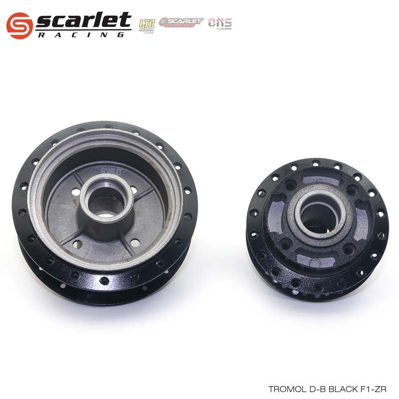 Scarlet Racing - Tromol Trombol Hub Depan Belakang Black Chrome F1ZR , FIZR , FORCE1