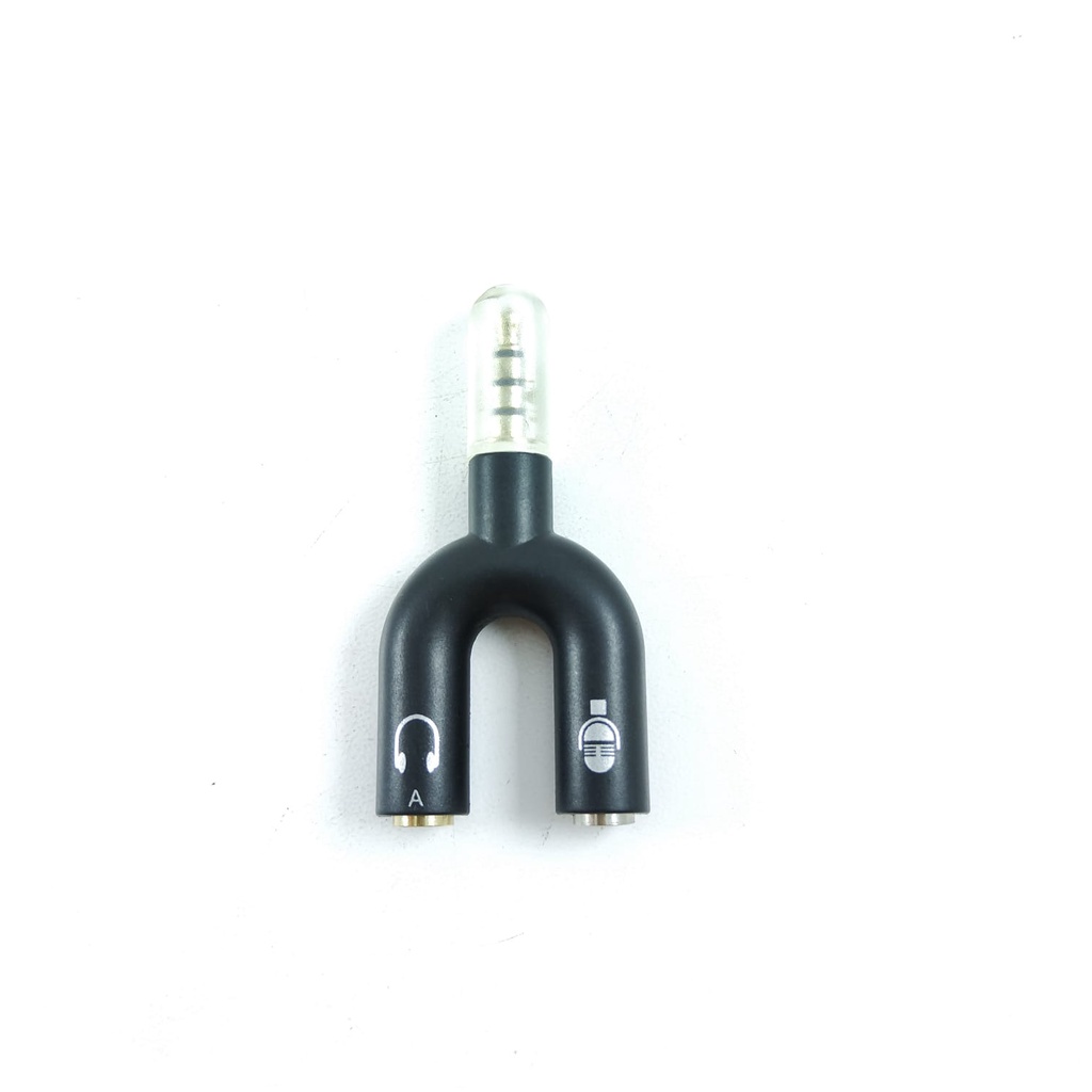 Splitter Audio Mic Jack 3.5mm Headphone Mic ke Hp