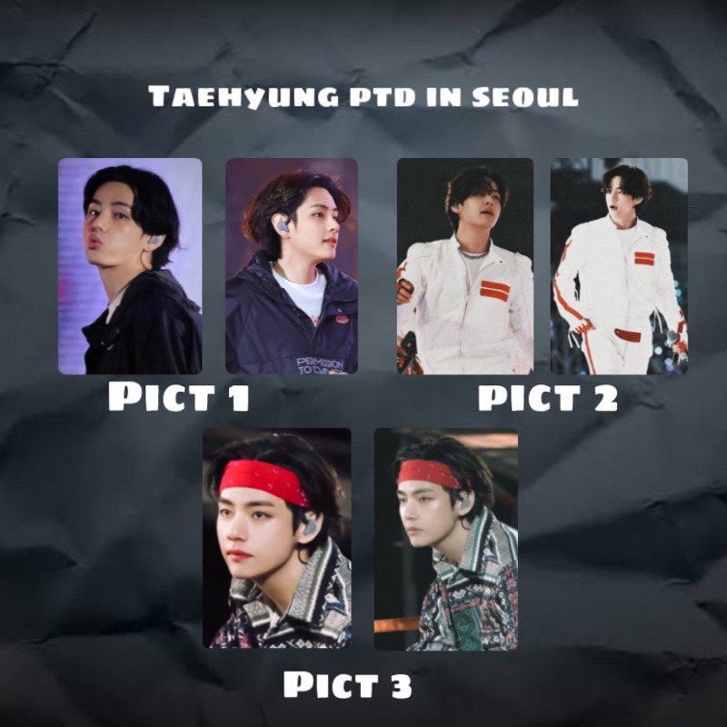 photocard pc lenticular BTS taehyung ptd seoul