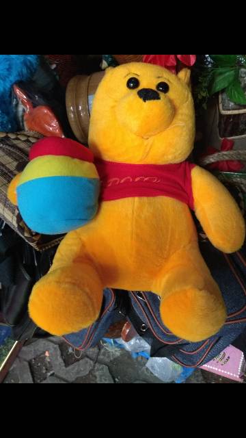 (BISA COD) BONEKA WINNIE THE POOH DARI DAKRON 35x30 cm SOUVENIR JOGJA MAINAN BAYI ANAK HADIAH WISUDA