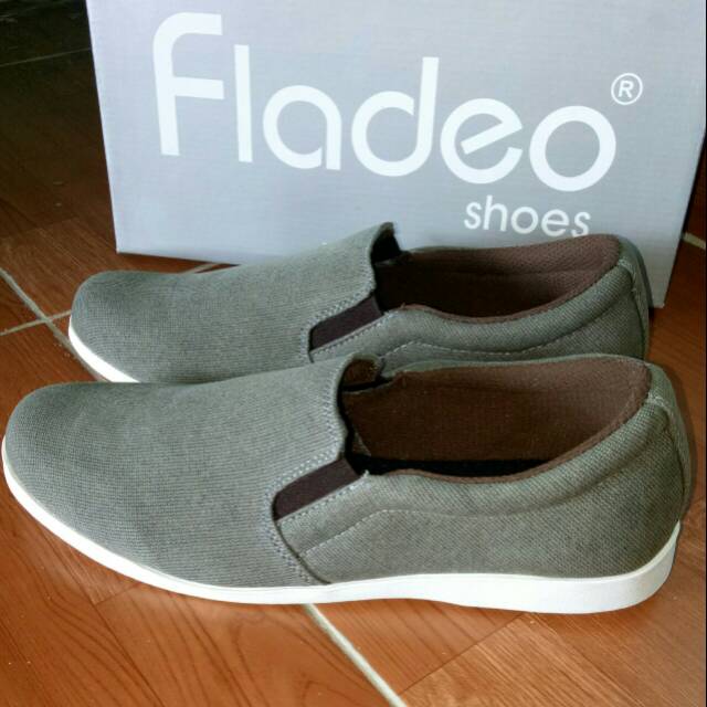Sepatu casual pria fladeo original, slip on fladeo ori