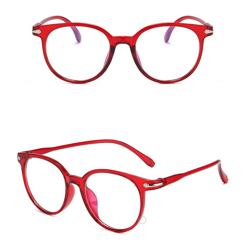 Kacamata Wanita Korean Retro Frame Anti Radiasi Lensa Style Minimalis Unisex KD 802