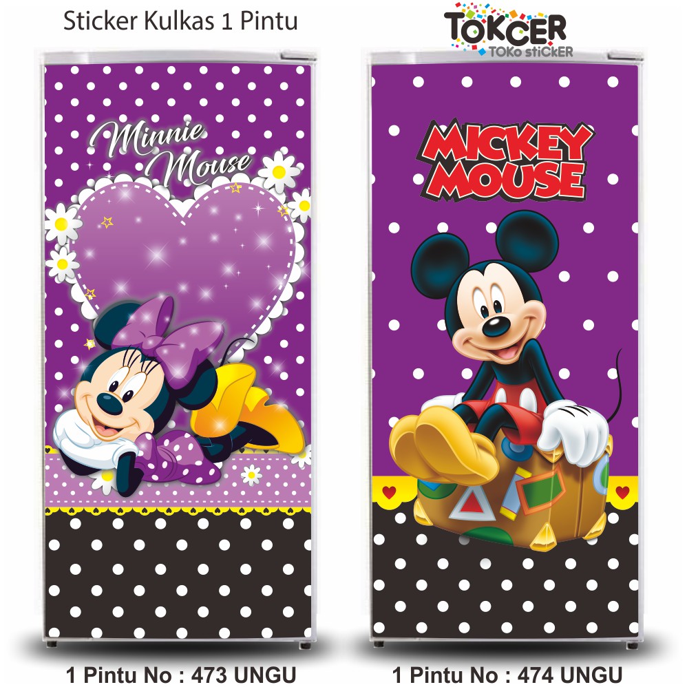 Stiker Kulkas 1 dan 2 Pintu MIKI MINIE MOUSE