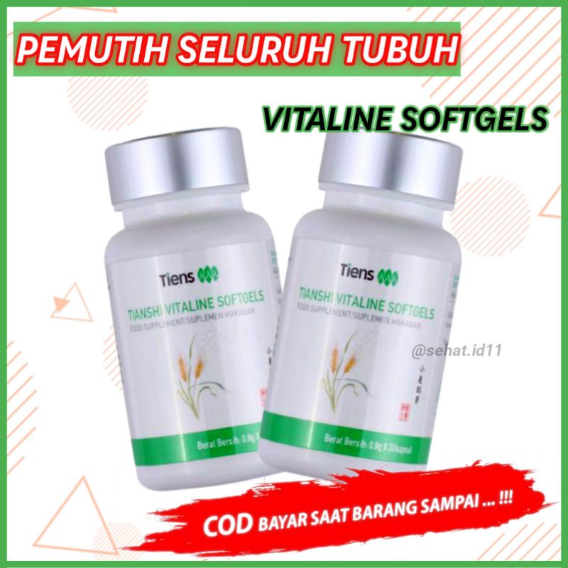 Vitaline Softgels - Vitaline Pemutih Tubuh Tiens Original