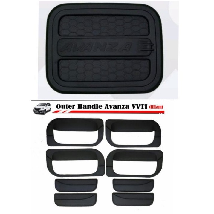 Paket Outer Handle Tank Cover Avanza 2004 2005 2006 2007 2008 2009 2010 2011 Hitam