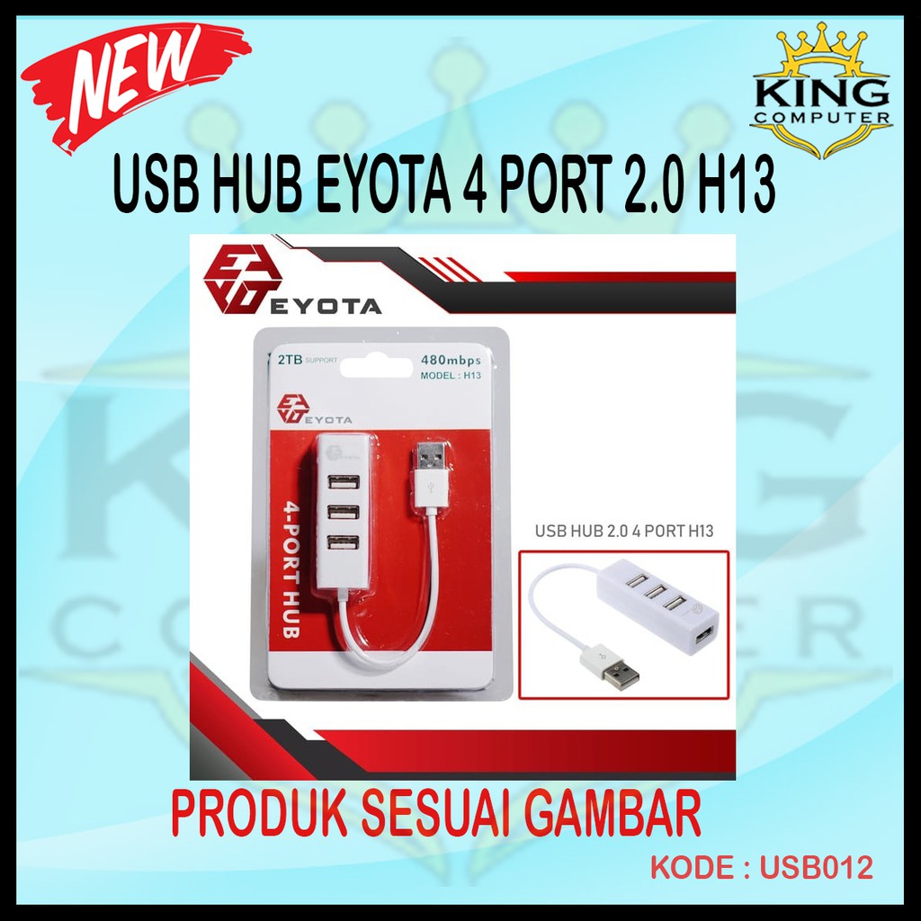 USB HUB EYOTA 4 PORT 2.0 H13