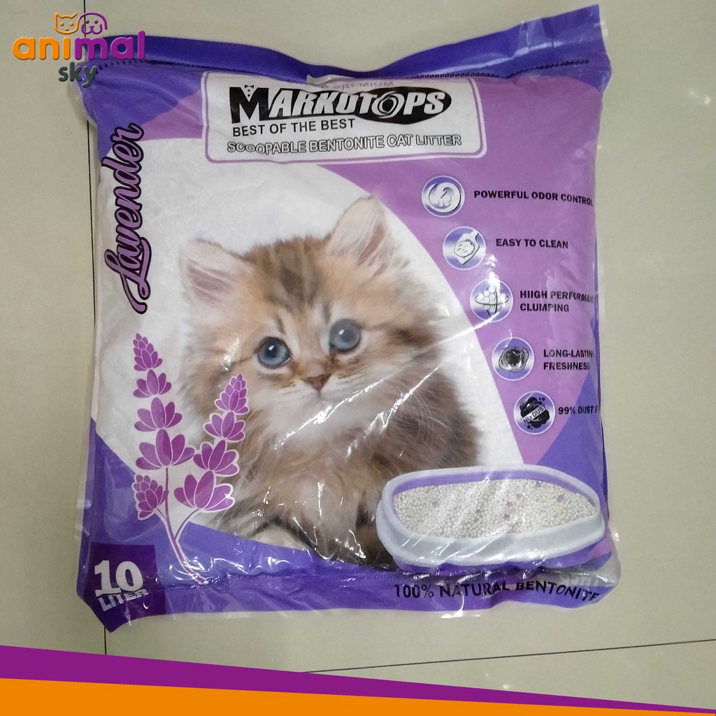 Jual Pasir Kucing / Pasir Markotop Lavender 10L / Pasir Markotop 10L