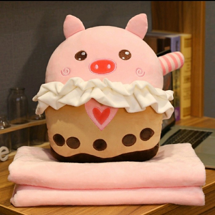 Balmut Selimut 3 in 1 Boneka Babi Pig Boba