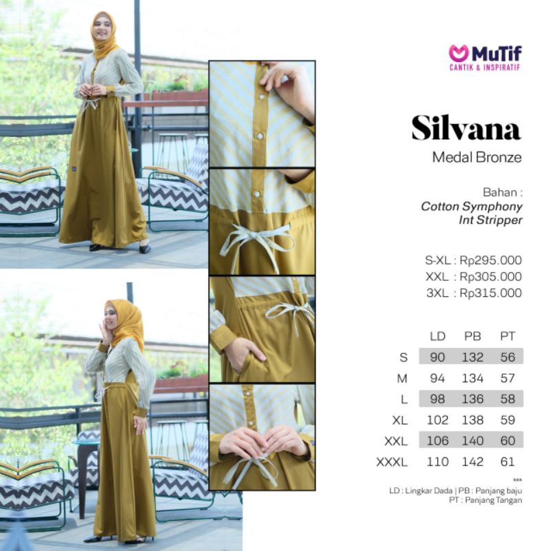 GAMIS MUTIF SILVANA MEDAL BRONZE MOONLIGHT BLUE MAUVE WINE