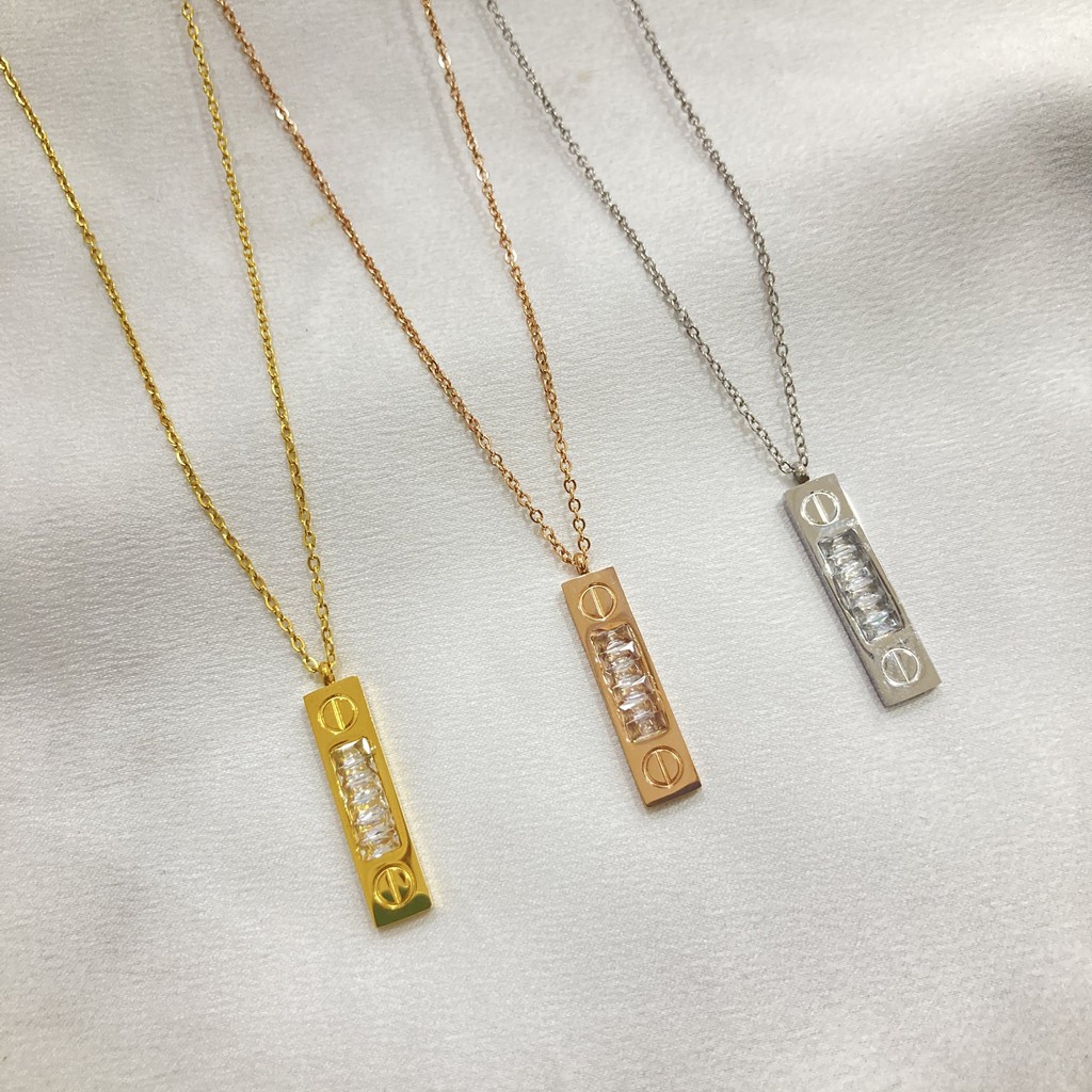 Kalung Titanium Wanita Anti Karat Aksesoris Fashion
