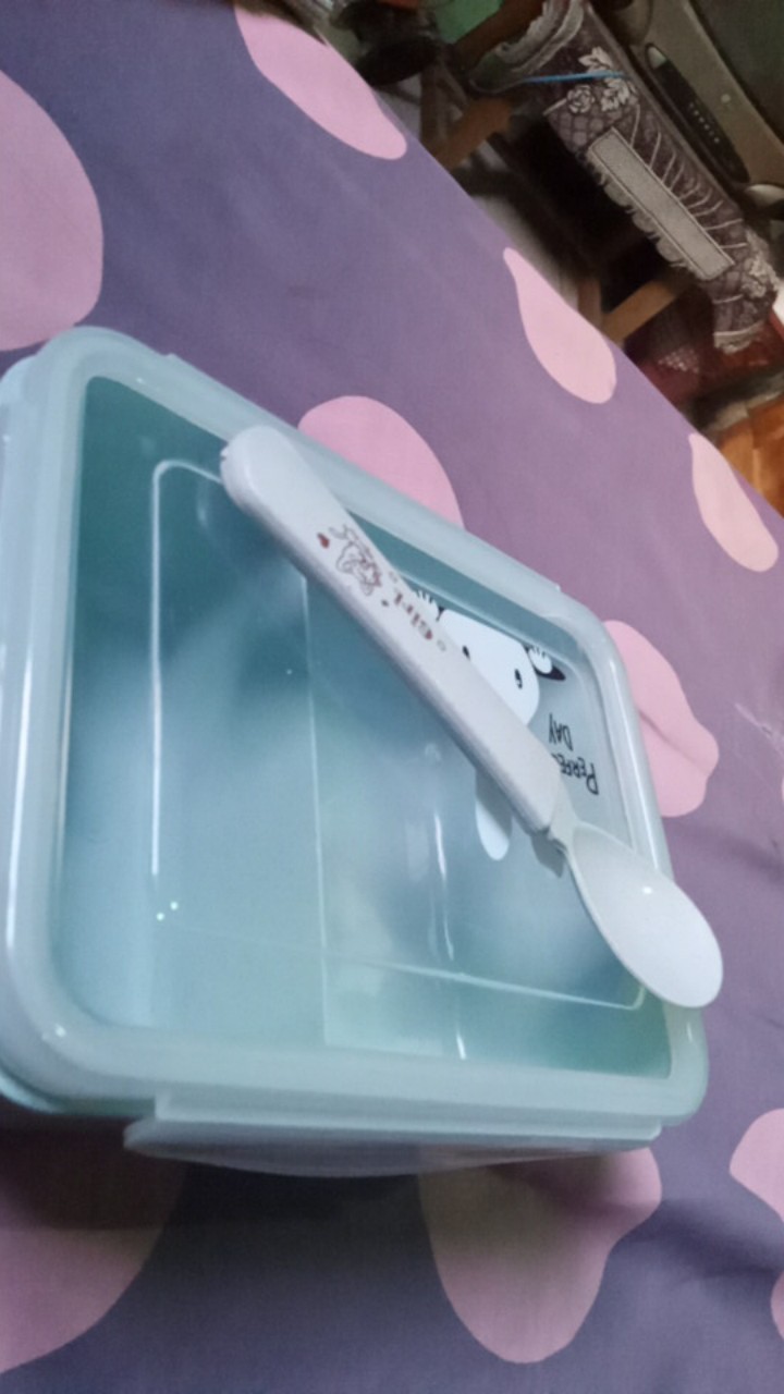 Kj !! Tempat Makan Lunch Box Ompreng Motif Rabbit Bpa Free 2850