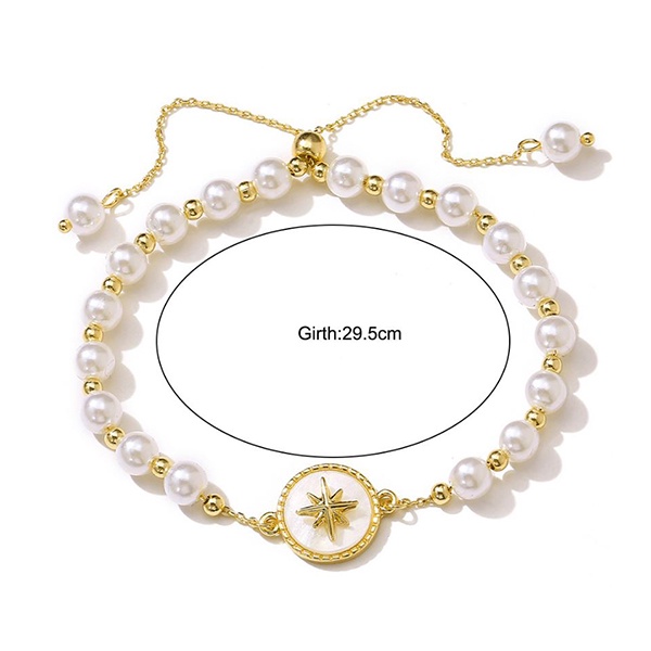 gelang mutiara bintang retro star pearl bracelet jge115(3d4)