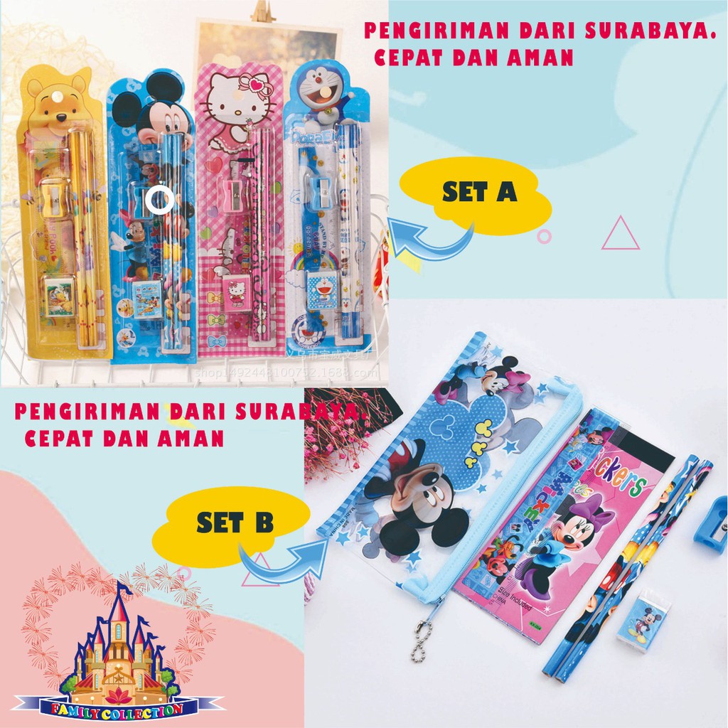Pencil Set Alat Tulis Anak 5 In 1 Set Alat Tulis Anak