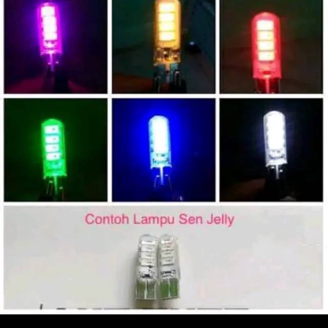 Lampu Sen Jelly T10 Led6 Kedip Atau Diam, lampu LED T10 12v motor mobil