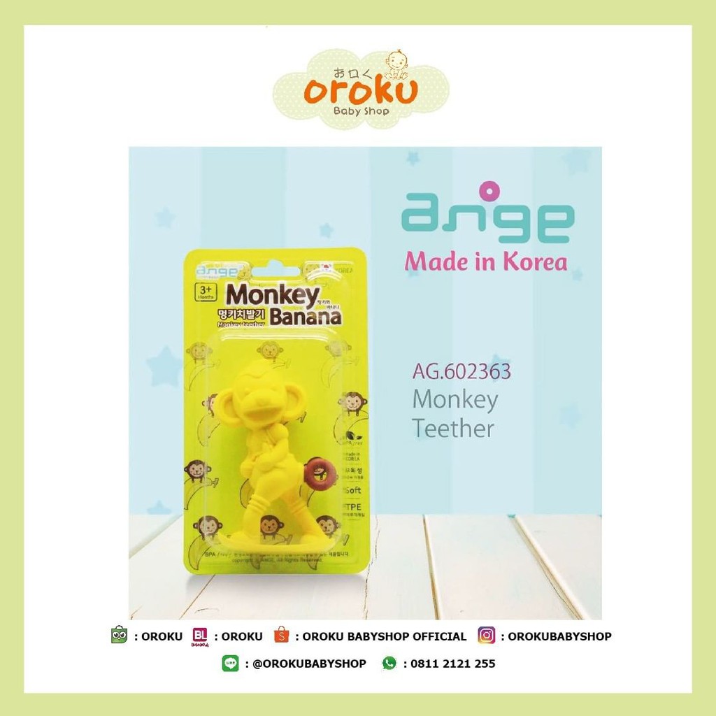 ANGE MONKEY BANANA TEETHER / TEETHER