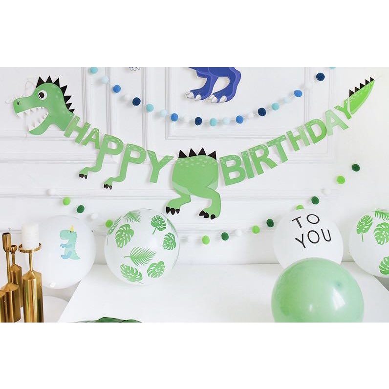 1 Set Banner  Happy Birthday Jumbo / Banner Ulang Tahun Anak / Banner Dinosaurus / Hiasan Dinding