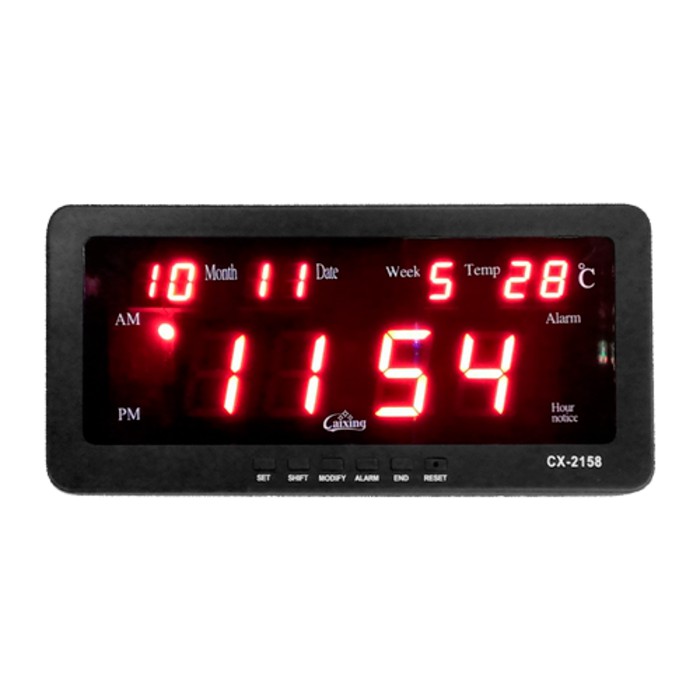 Jam Digital Meja dan Dinding CX-2158 Listrik Merah - Biru - Hijau - COMBI CAIXING