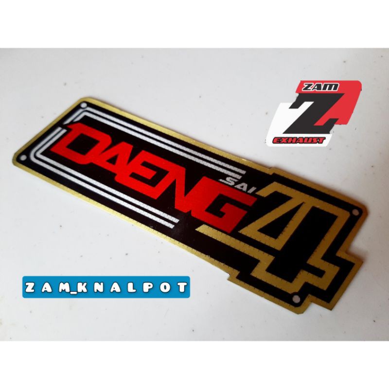 Emblem Knalpot Racing Merk DAENG 4
