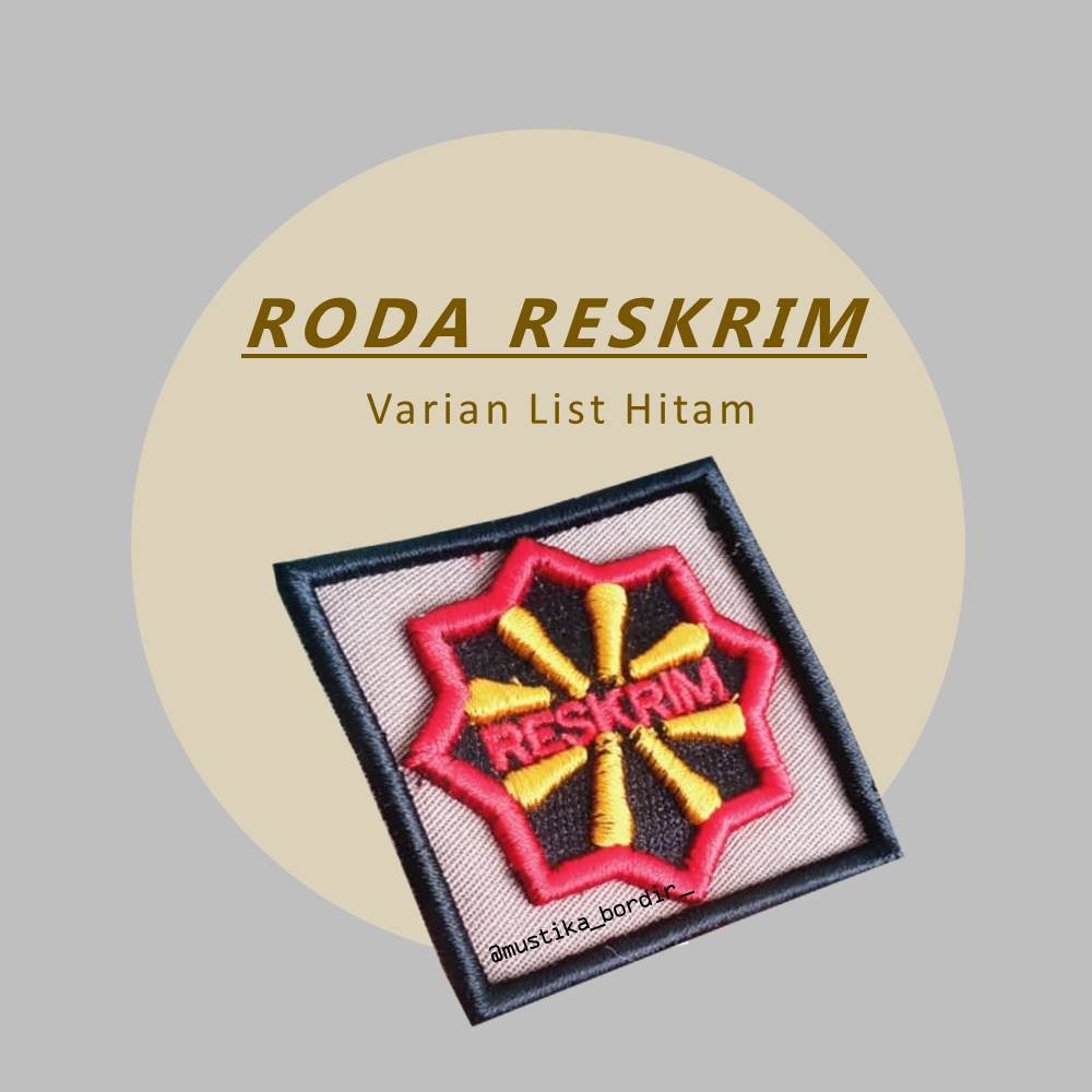Bordir Timbul Roda Reskrim