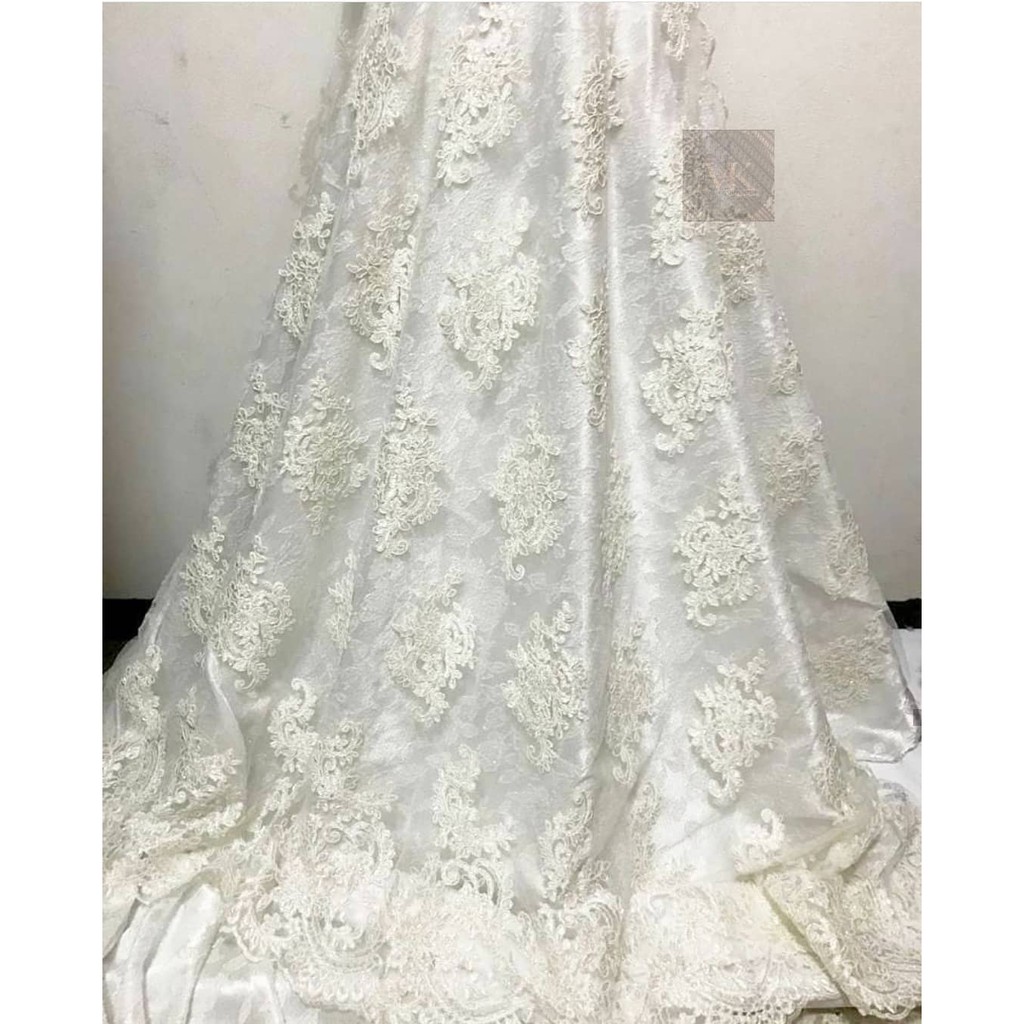 BRIDAL EMBROIDERY LACE BRUKAT PENGANTIN METERAN