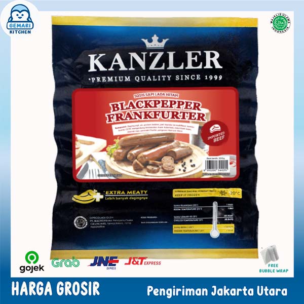 SOSIS BLACKPEPPER FRANKFURTER KANZLER 300 GRAM