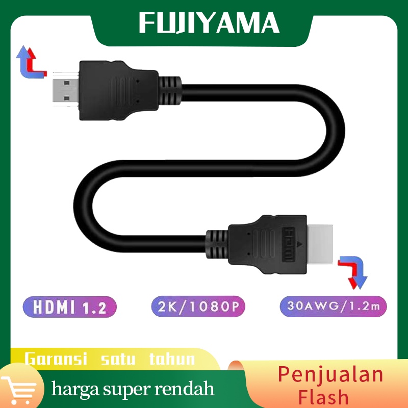 *Fujiyama*  KABEL HDMI 1.2 M Baru- Bagus Hdmi To Hdmi 1.2 Meter Sakura