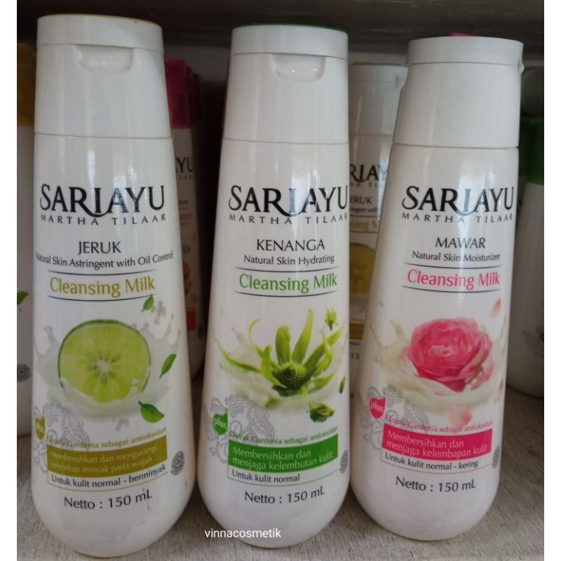 Sariayu Cleansing Milk &amp; Toner Isi 150 &amp; 100Ml Original 100%