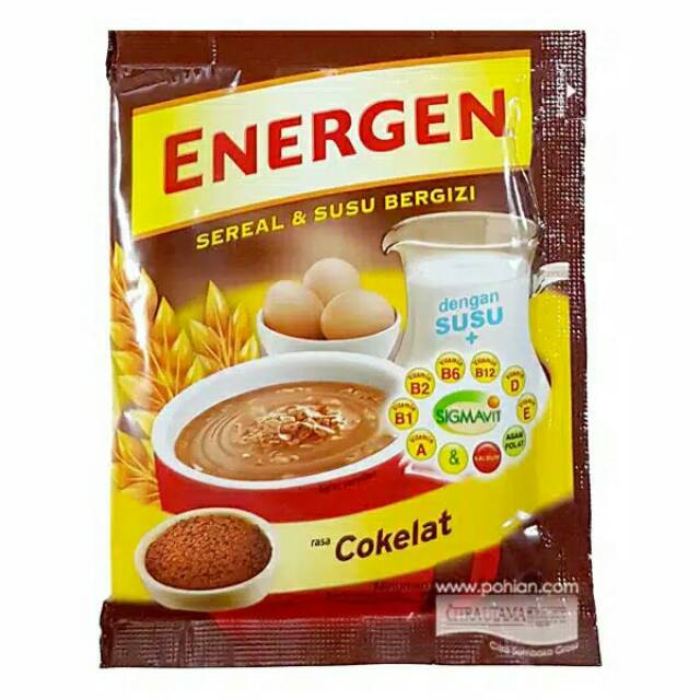 

Energen sereal rasa coklat atau vanila