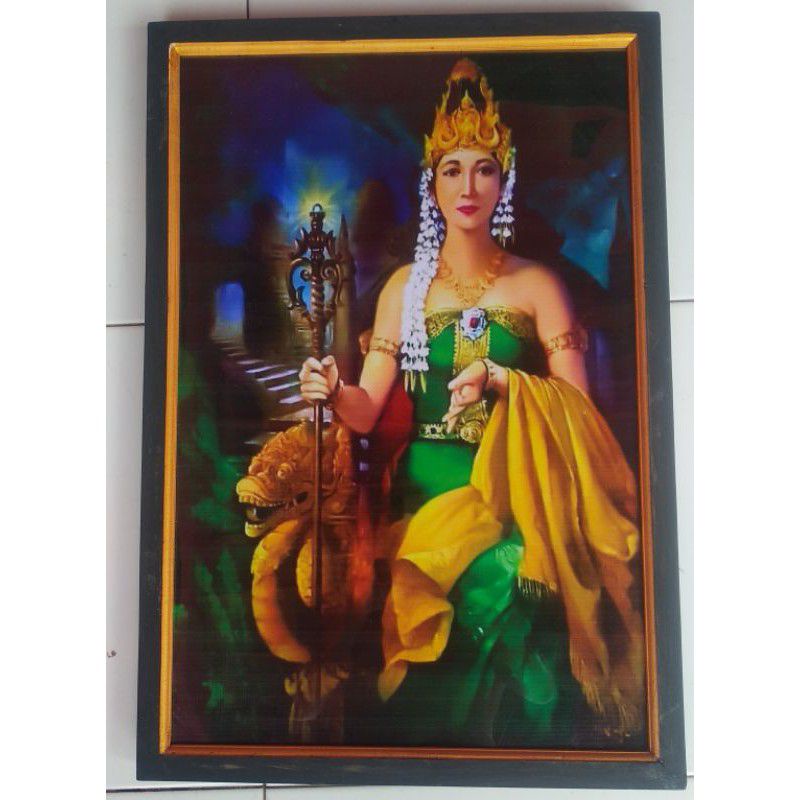 lukisan cetak Nyi roro kidul.+ bingkai 45×65cm