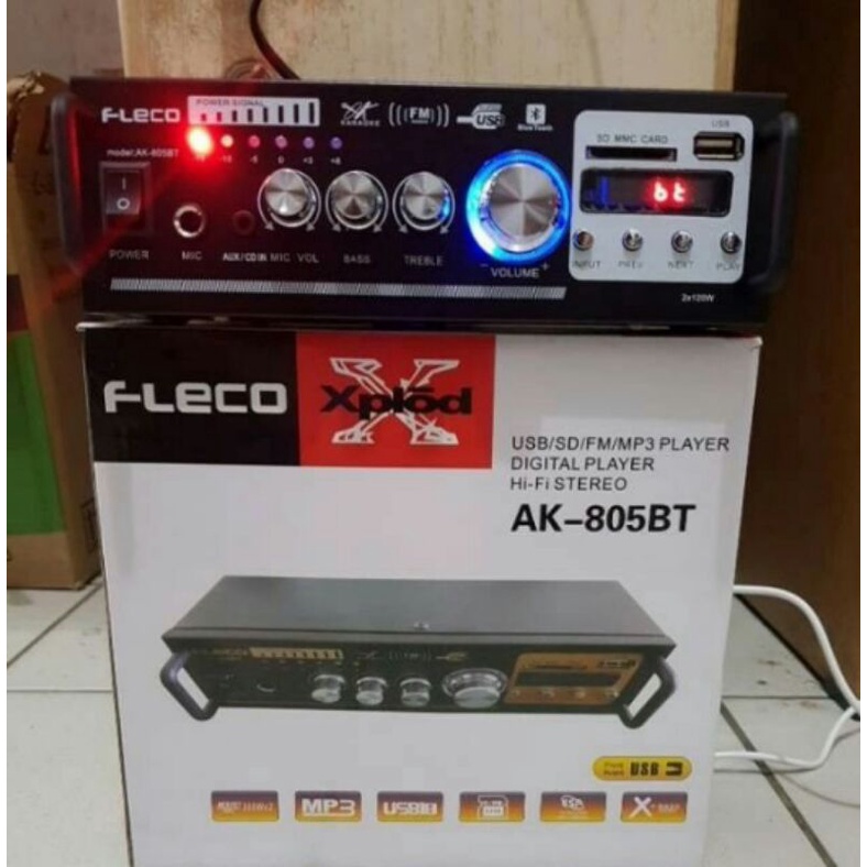 Cod Power Amplifier Fleco/Amplie Fleco F-805BT/Amplie DC/AC/Bluethot