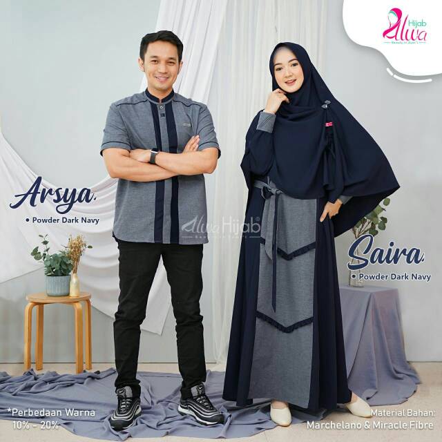 ALWA HIJAB Arsya Saira couple/couple dewasa/sarimbit/eid series