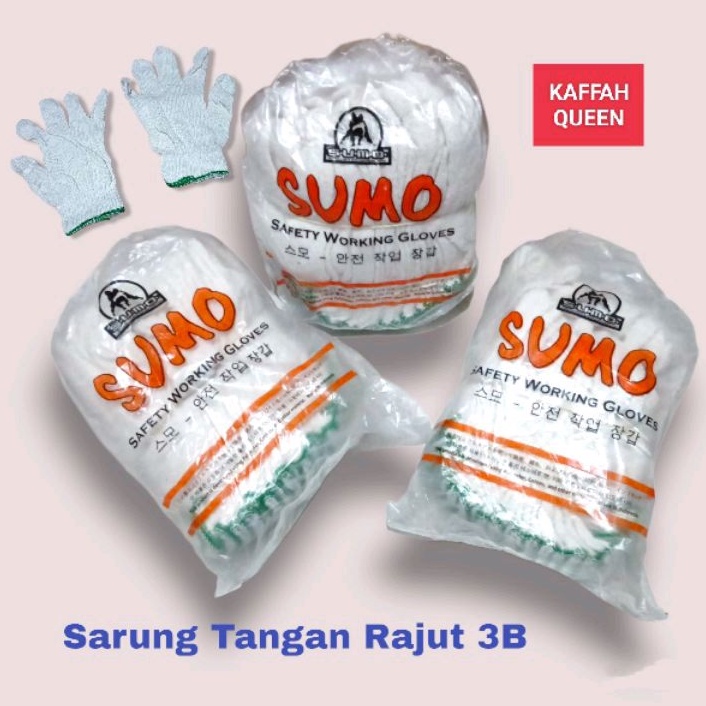 Sarung tangan kerja 3 benang 1 lusin SUMO