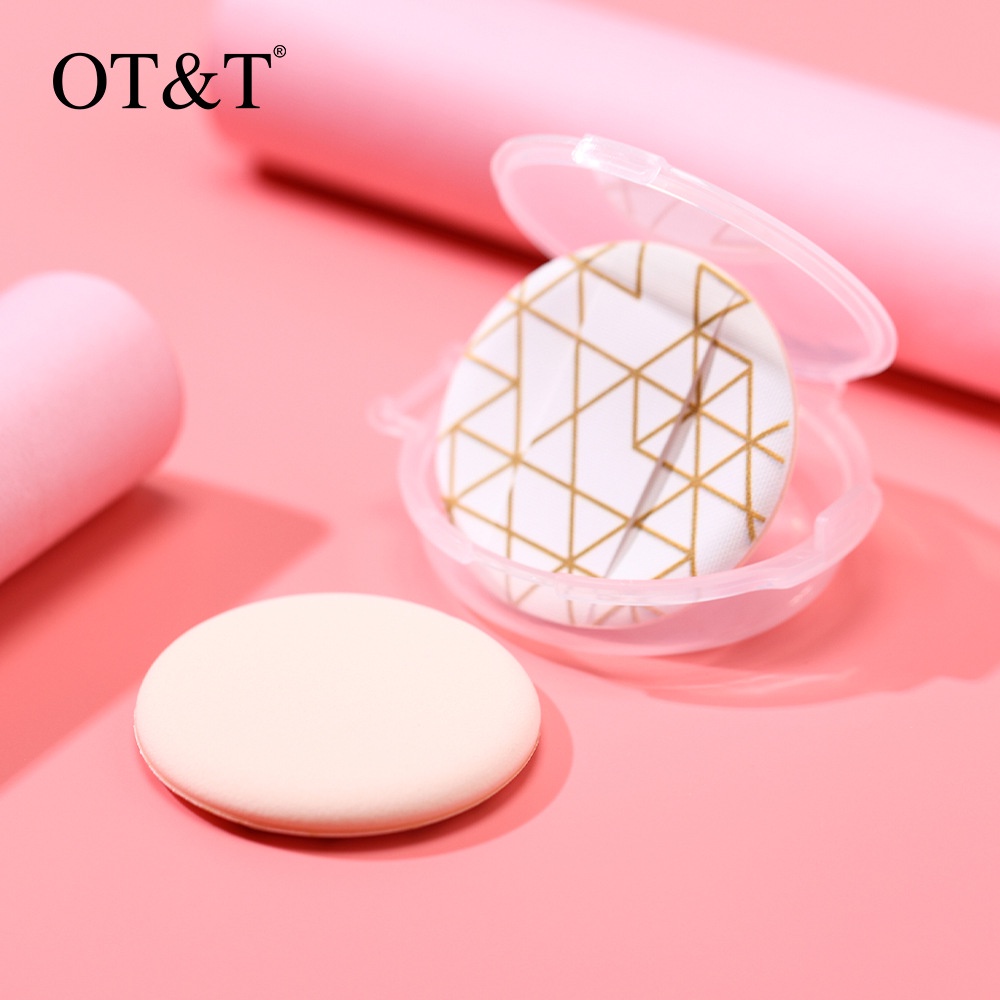 SPONS AIR PUFF CUSHION  OT&amp;T ORI ISI 2 PCS LA101W1 SPONGE FOUNDATION BEDAK BEAUTY TOOL ALAS BEDAK MAKEUP MURAH