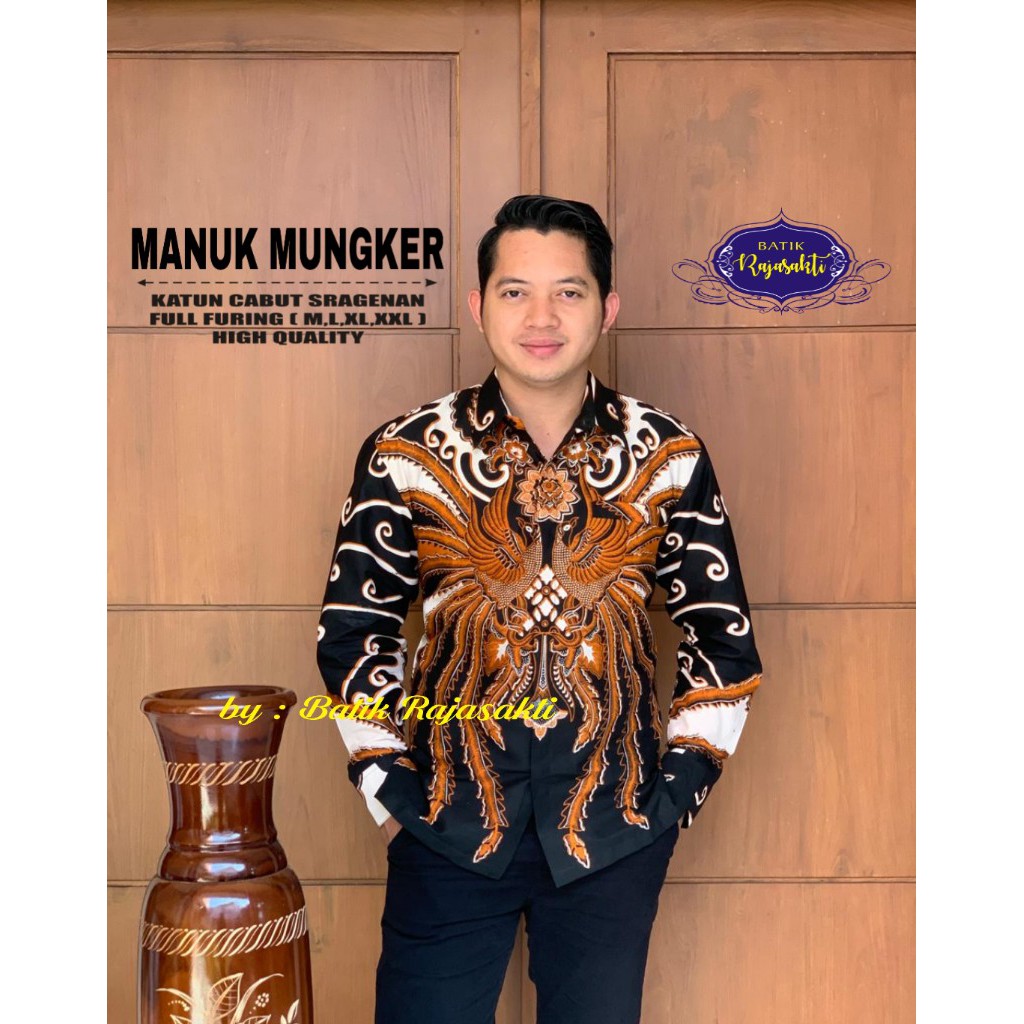 MANUK MUNGKER kemeja batik pria lengan panjang terbaru ORIGINAL BY RAJASAKTI