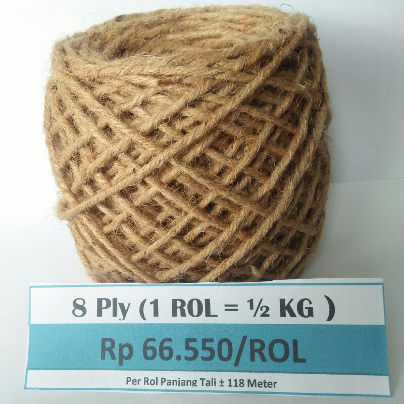 

8ply 1/2Kg Tali Goni,Tali Rami,Tali Jute & Tali Aksesoris