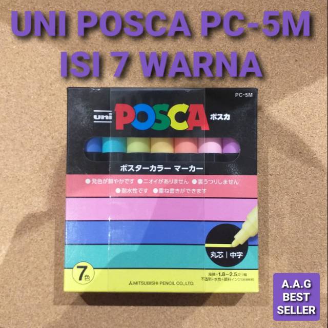 

UNI POSCA PC-5M ISI 7 WARNA