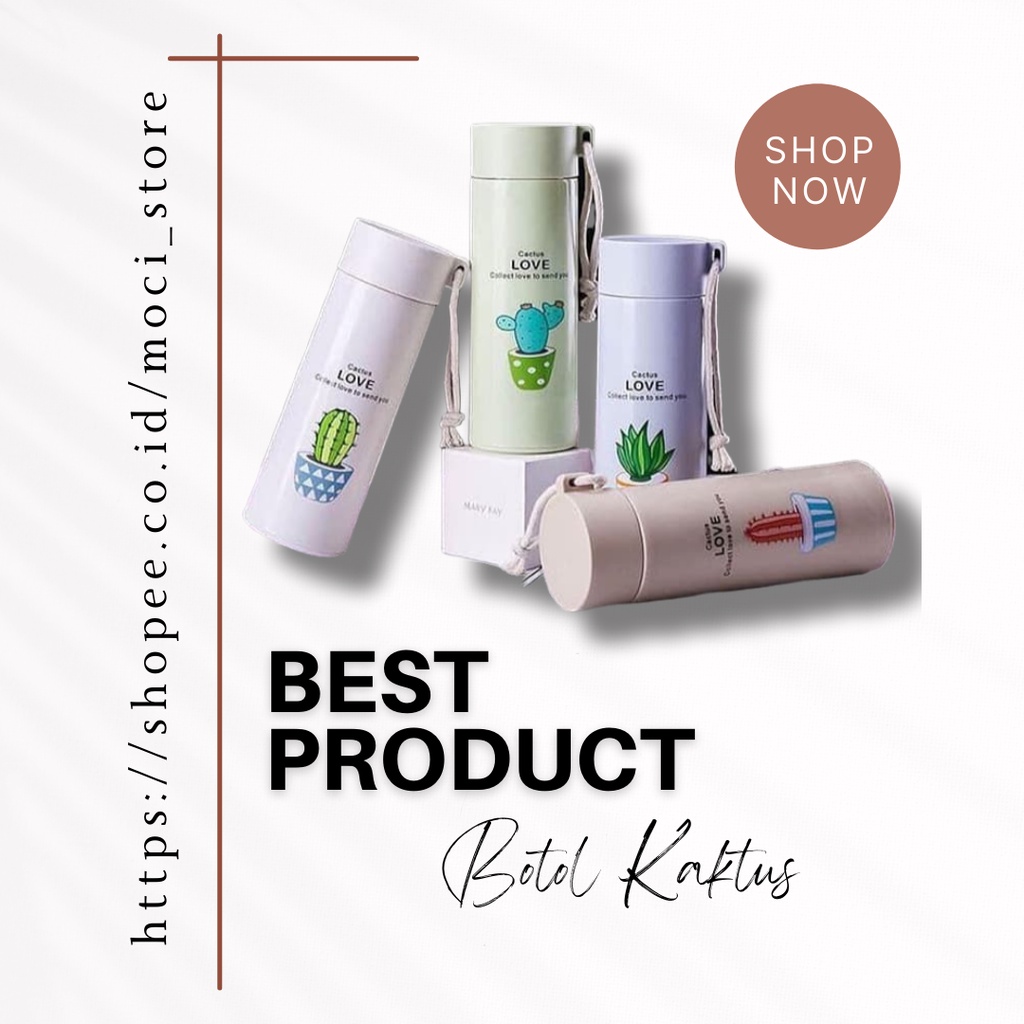 BOTOL MINUM KACA KAKTUS | BOTOL MINUM