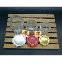 Toples Botol selai 75ML dengan Tutup Jam Jar Kaca KEDAP 2665