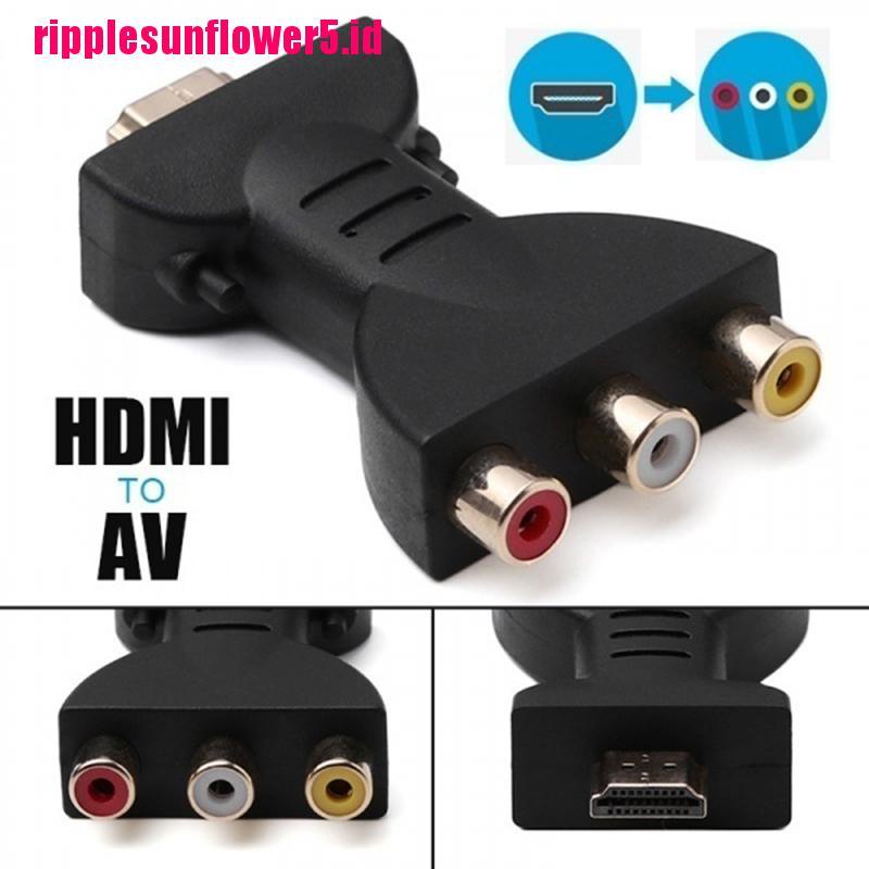 Adapter Konverter HDMI Ke 3 RCA AV Portable