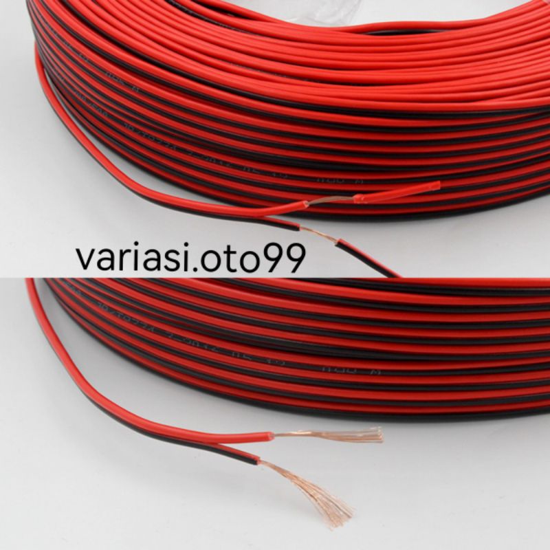 Kabel Serabut Merah Hitam Isi 2 (2x10MM)(2X23MM)(2X30MM)Kabel Arus DC Mobil truk Harga Meteran