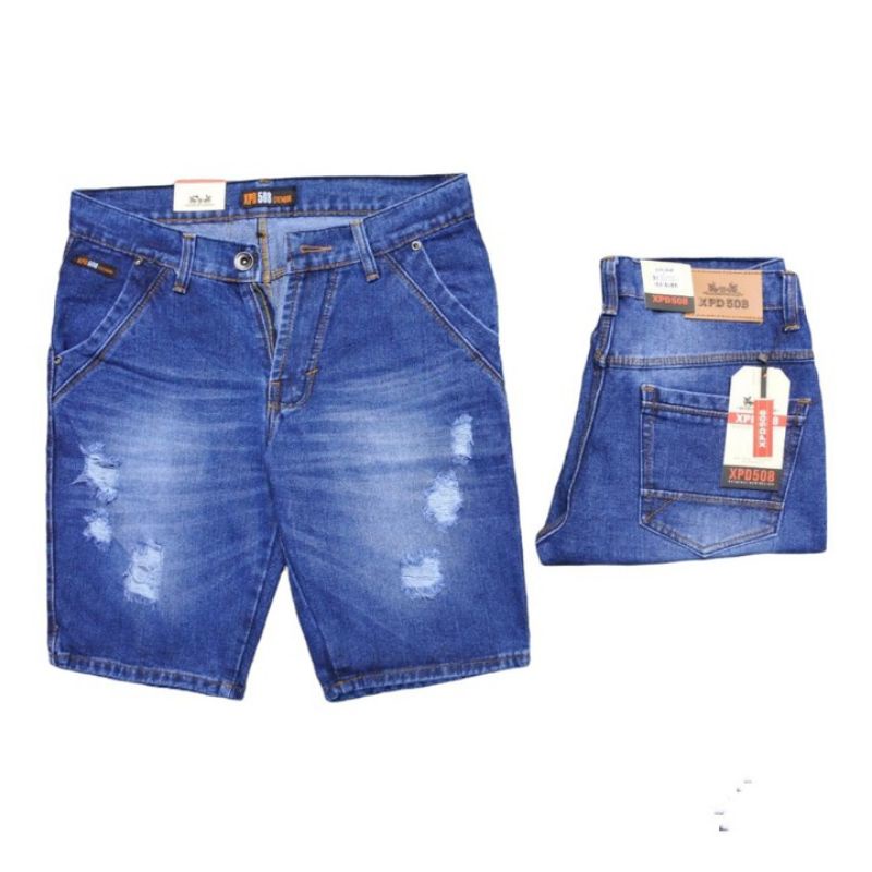 CELANA JEANS PENDEK SOBEK/ROBEK PREMIUM DISTROO ORIGINAL BY XPD