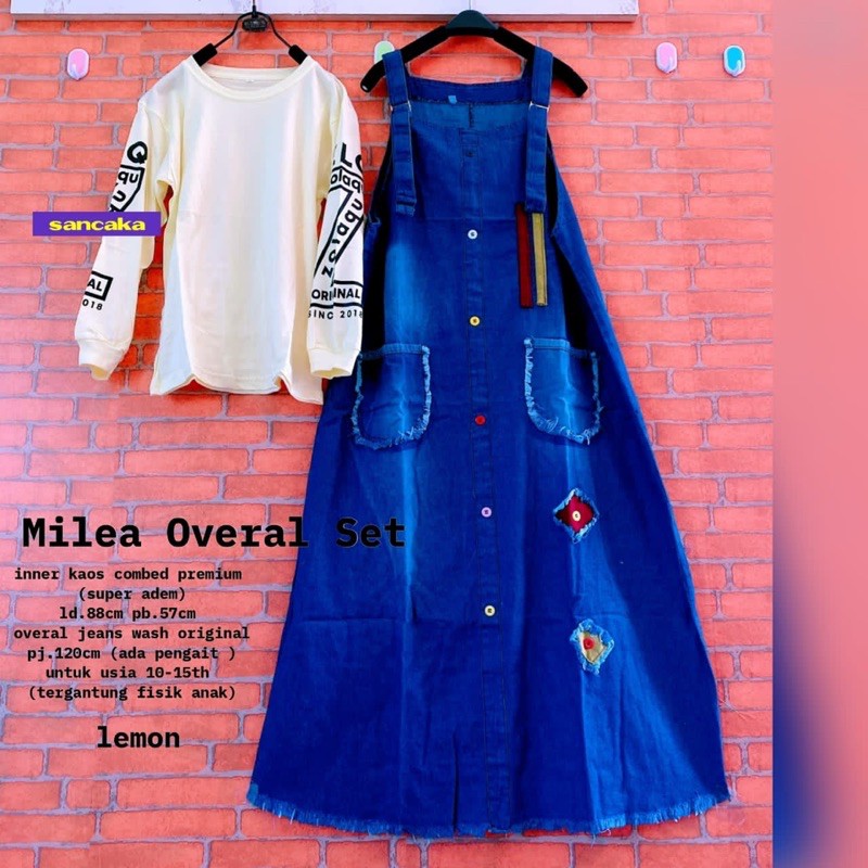 Milea Overal Set by Sancaka // setelan baju kids anak remaja