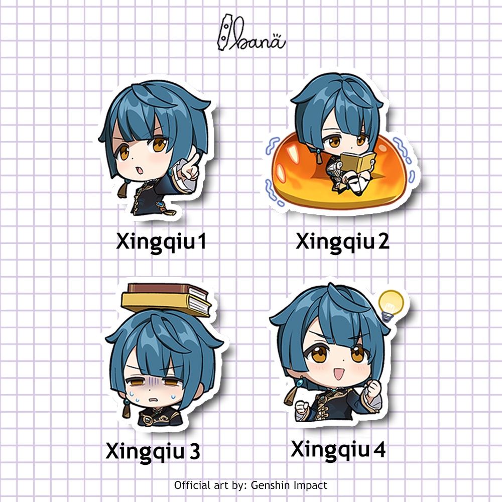 

[BANA] Stiker Genshin Impact XINGQIU Sticker Vinyl Waterproof Bijian