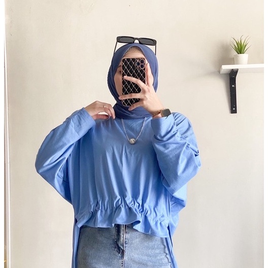 BEFAST - ZRX OOTD Blouse AYUDYA / SORELA TOP SERUT AIRFLOW / Blouse Wanita Terbaru / Atasan Lengan Panjang / Pakaian Wanita / Blouse Keluaran Terbaru / Fashion Kekinian Remaja Wanita / Blouse Polos Casual / Terlaris