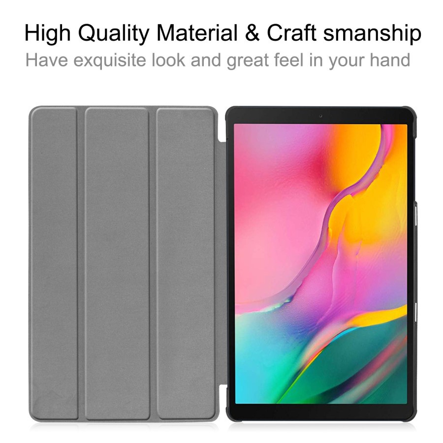 Case Samsung Tab A 10.1 2019 Magnetic Smart Flip Cover Leather Trifold Armor Repvblic