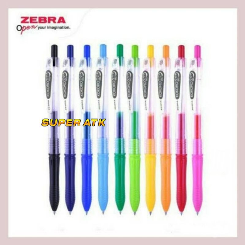 

BOLPEN GEL KOKORO ZEBRA (TERSEDIA SEMUA WARNA) UKURAN 0.5