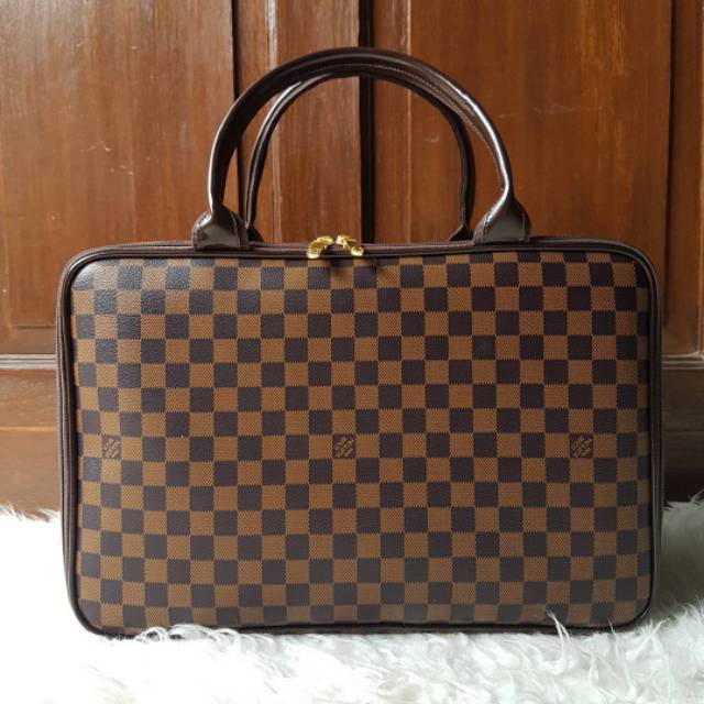 KOPER MOTIF LV DAMIER COKLAT