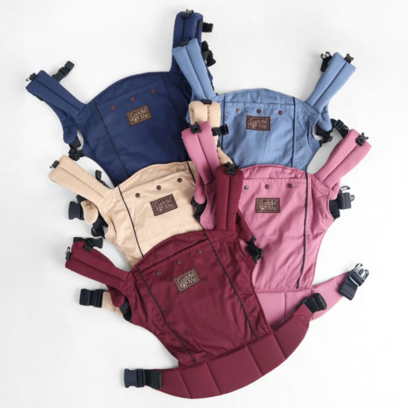 (BONUS Mainan) CuddleMe Lite Carrier Polos Solid Gendongan Bayi Anak Mshape Ransel SSC depan Cuddle Me 4bulan - 2 tahun