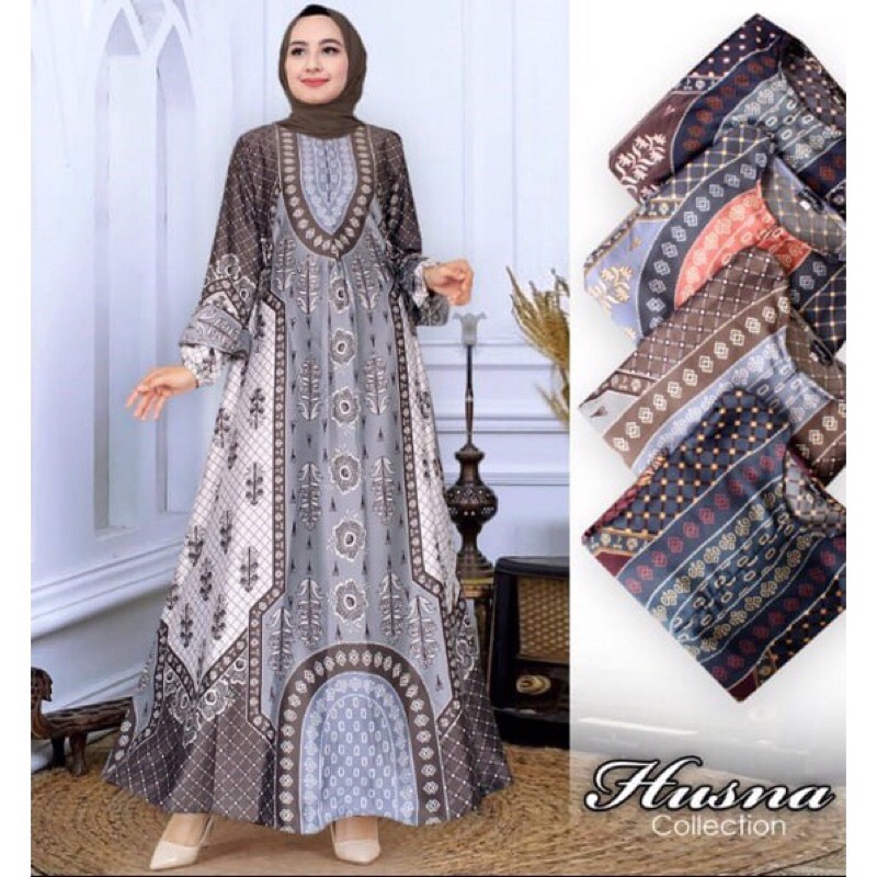 Gamis Maxmara Lux Premium Jumbo Fashion Muslim Wanita Motif Raflesia