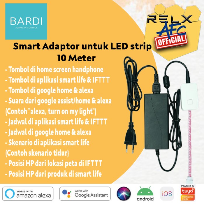 BARDI Smart Adaptor untuk LED strip - 10 Meter